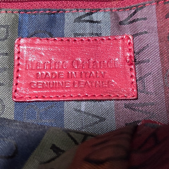 Marino Orlandi Red Large Quilted Leather Tote Bag - Picture 9 of 15